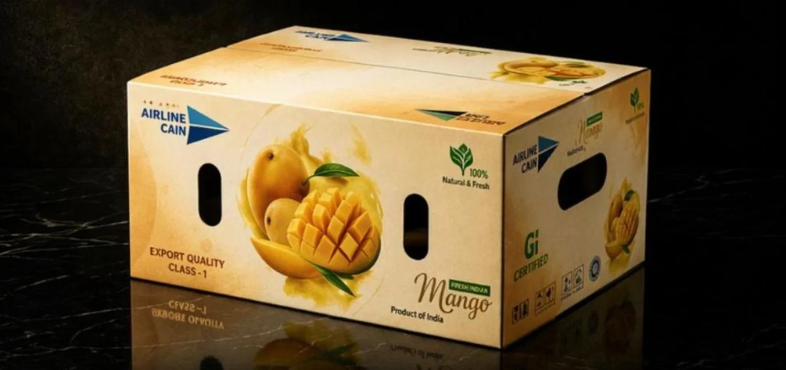 Closed mango export carton