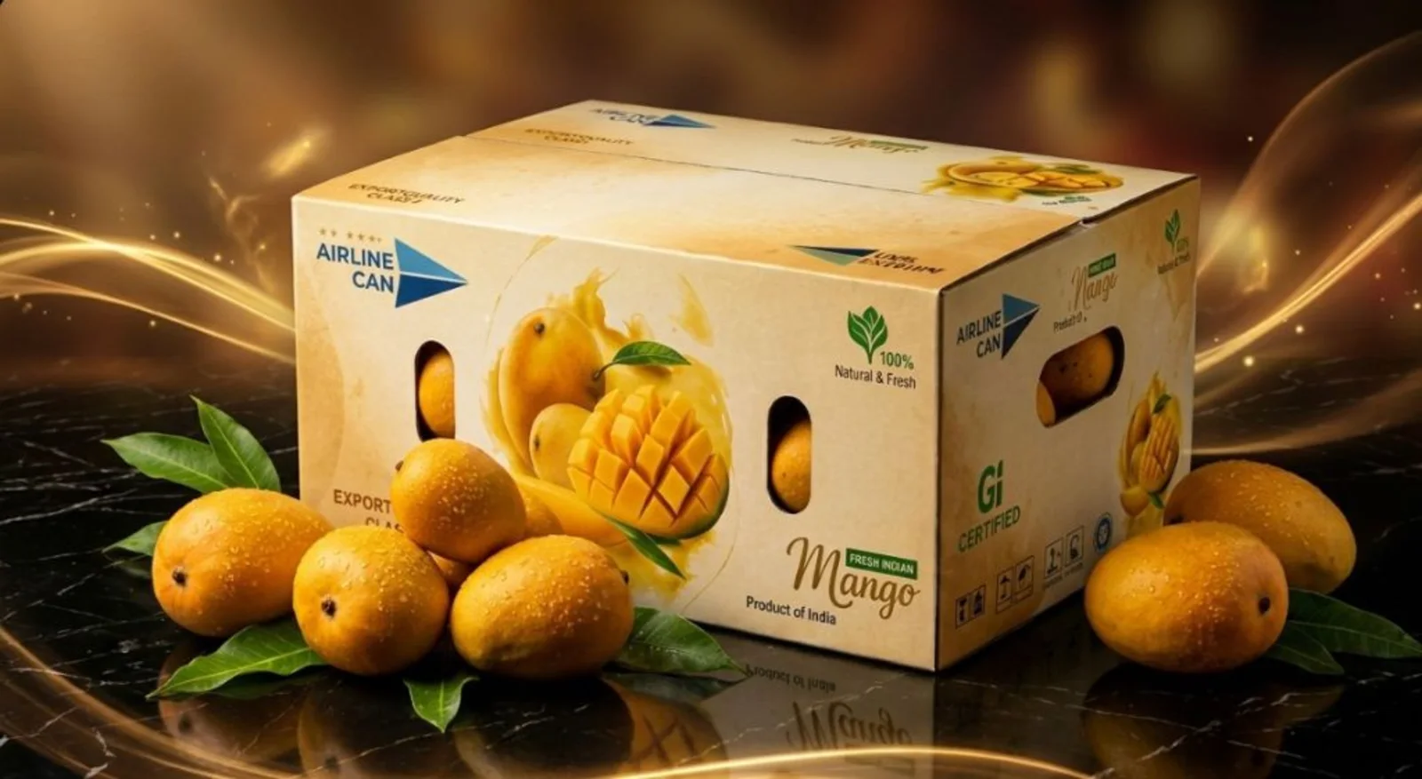 Premium mango export packaging